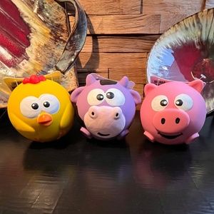 Sillyz Chicken, Cow, and Pig Squeaky Toy